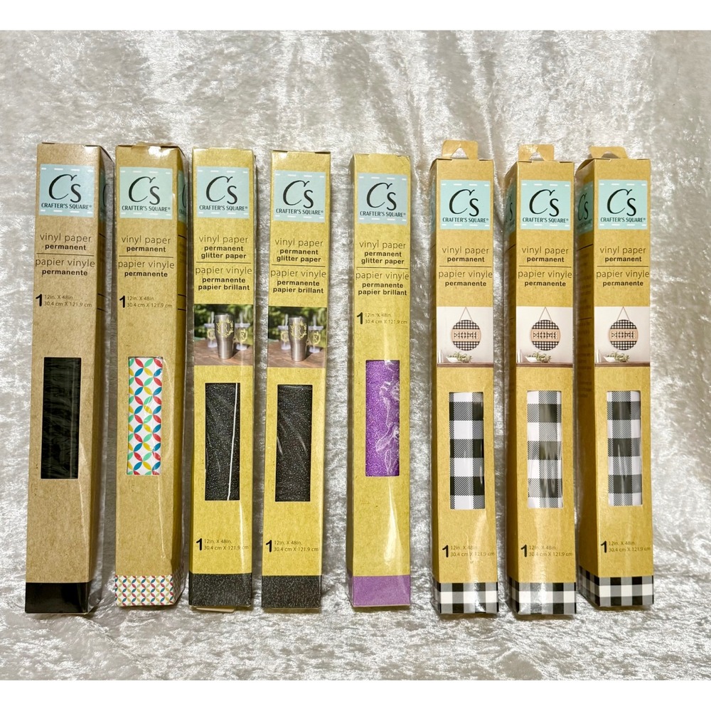 Crafters Square Permanent Vinyl Paper Assorted Styles and Colors New - Picture 7 of 9